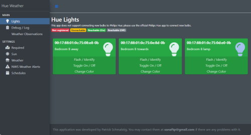 Hue Weather Controller